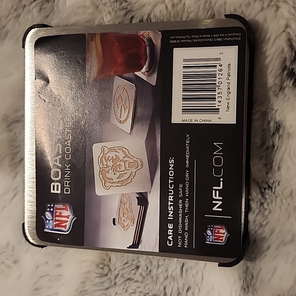 NWOT NFL BOASTER DRINK COASTERS NEW ENGLAND PATRIOTS
